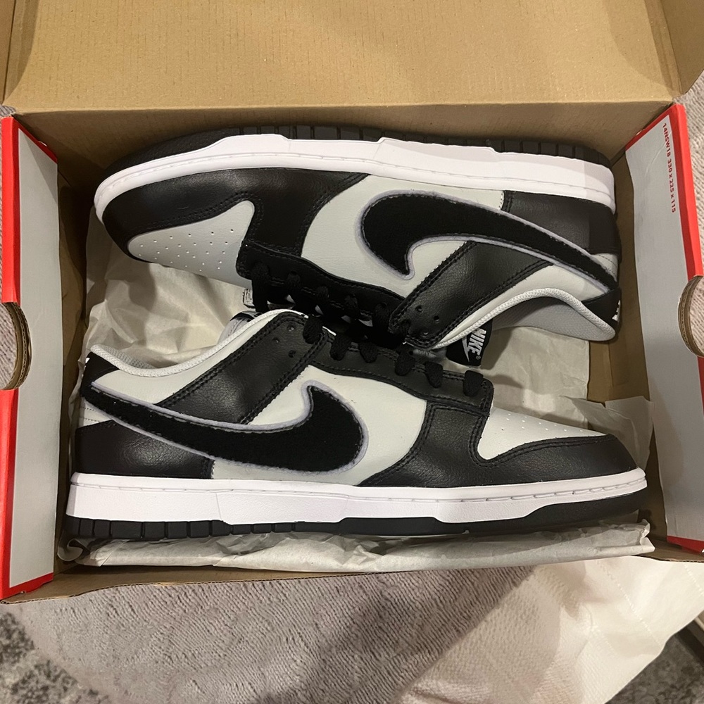 Nike Dunk Low Chenille Swoosh Black Grey